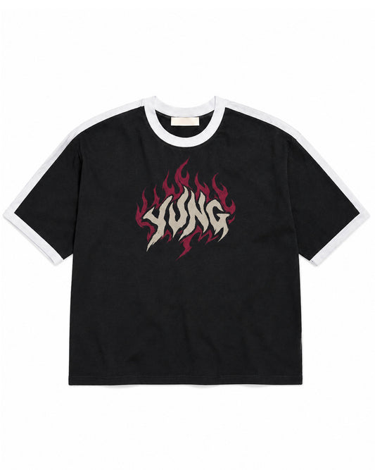 Fires Striped Ringer Tee product photo