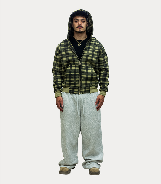 Grunge Green Zip Up