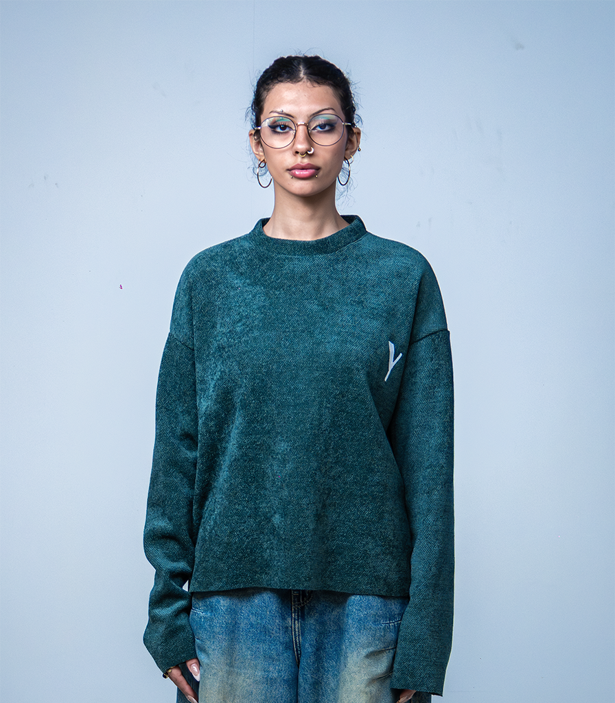 Cropped Nocturne Crewneck