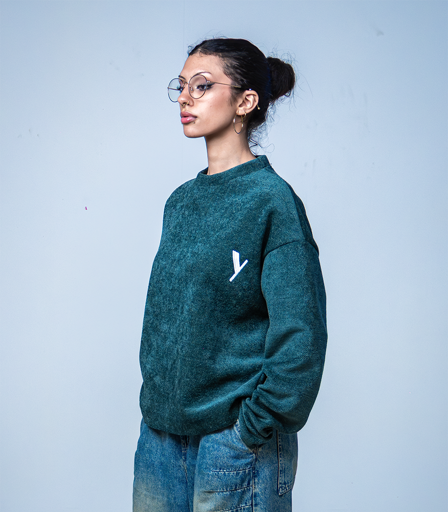Cropped Nocturne Crewneck