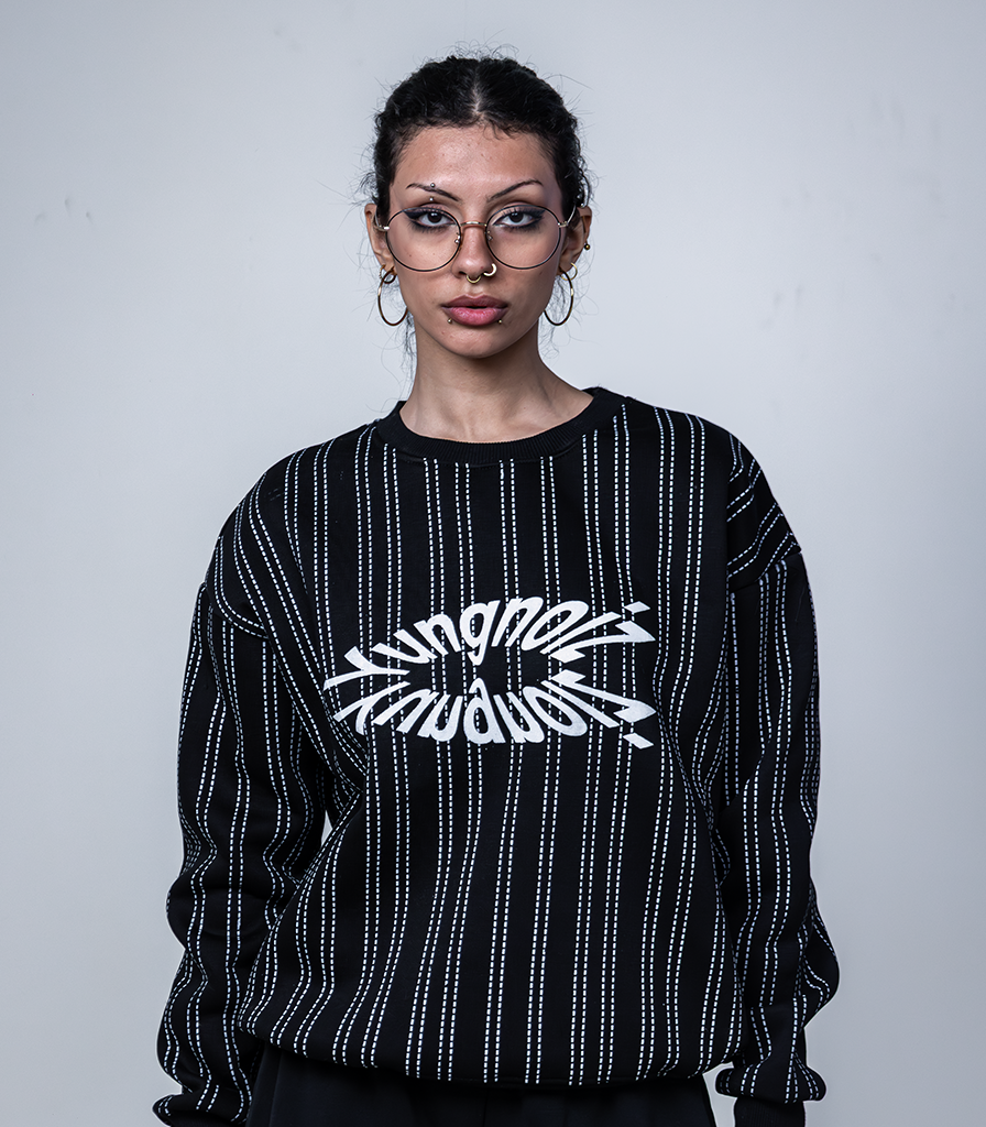 Grunge Stripped Crew Neck