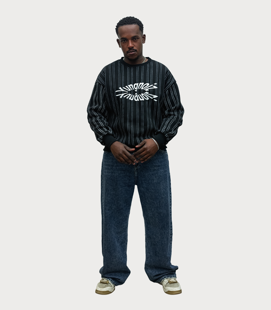 Grunge Stripped Crew Neck