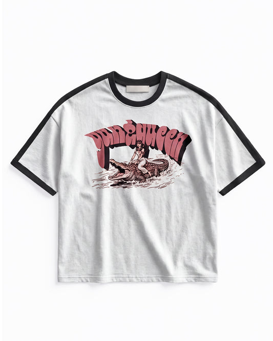 Queen Striped Ringer Tee